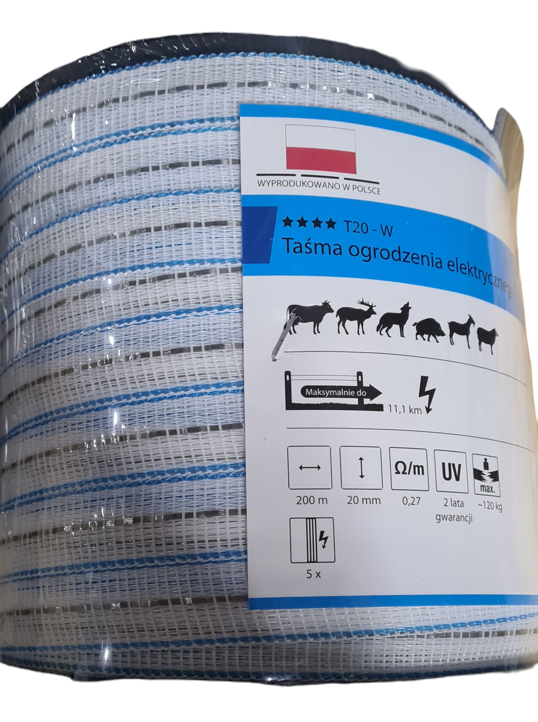 Taśma dla koni Agronet Super T20-W 200 m - Cavalo