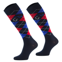 Comodo podkolanówki jeździeckie cienkie Karo Multicolor - Cavalo