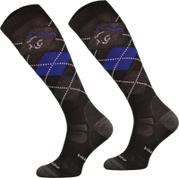Comodo podkolanówki jeździeckie Merino Karo black/navy - Cavalo