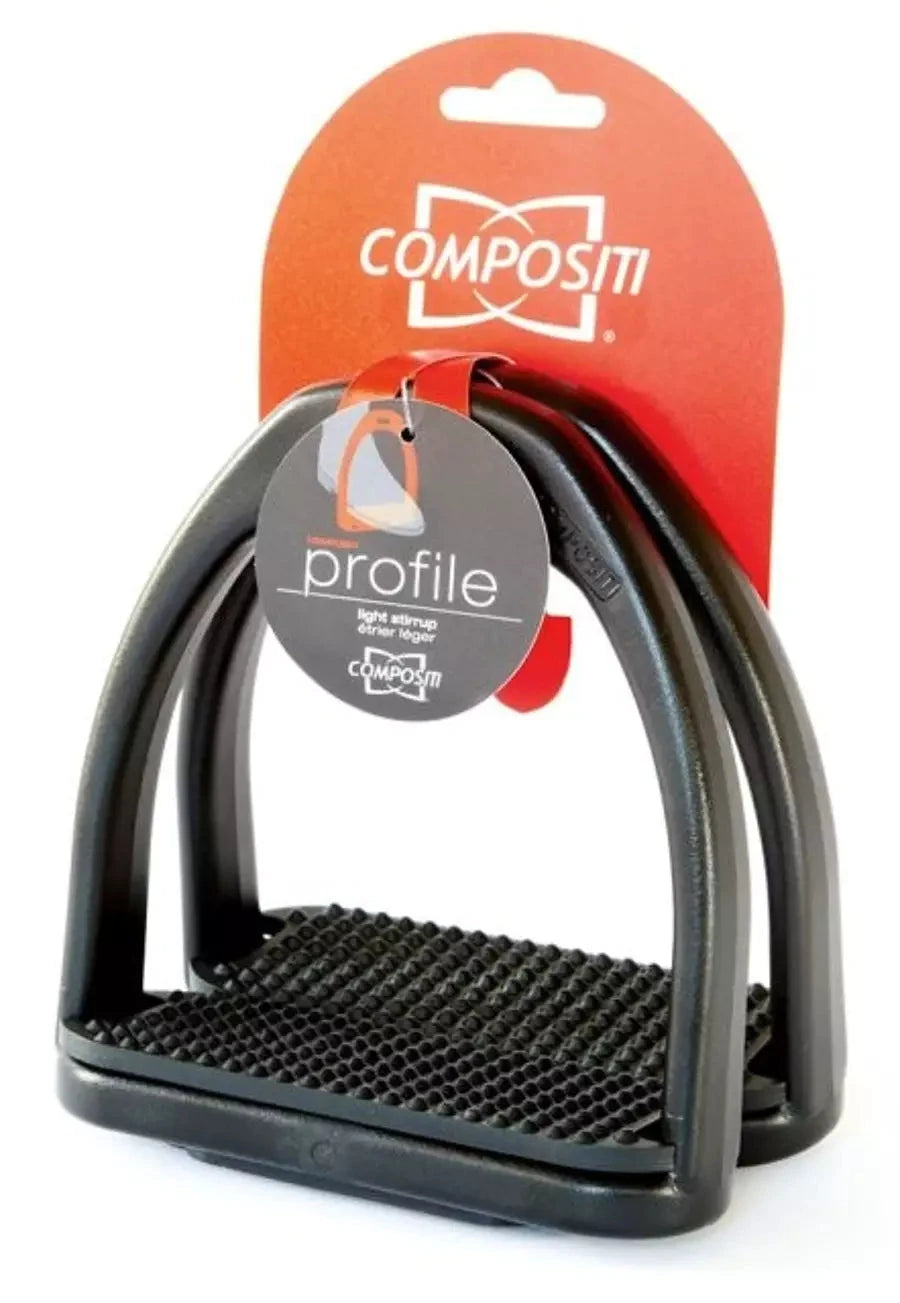 COMPOSITI Strzemiona Profile czarne adult 12 - Cavalo