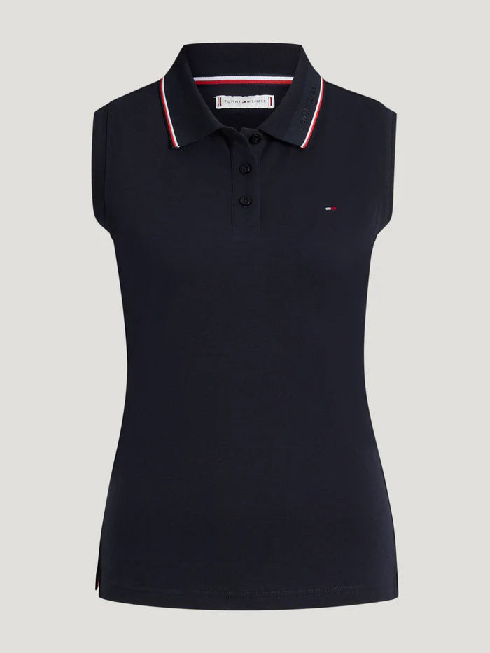 Polo bez Rękawów Tommy Hilfiger Cordova Desert Sky