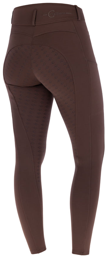 Bryczesy z lejem silikonowym Covalliero S/S 2024 damskie Chocolate - Cavalo