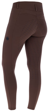 Bryczesy z lejem silikonowym Covalliero S/S 2024 damskie Chocolate - Cavalo