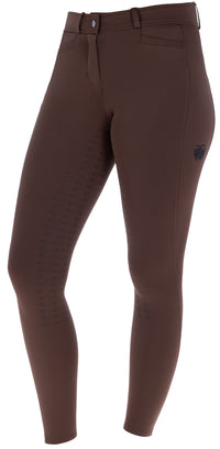 Bryczesy z lejem silikonowym Covalliero S/S 2024 damskie Chocolate - Cavalo