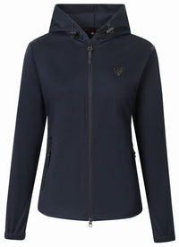 Kurtka z kapturem damska Covalliero S/S 2024 Dark Navy - Cavalo