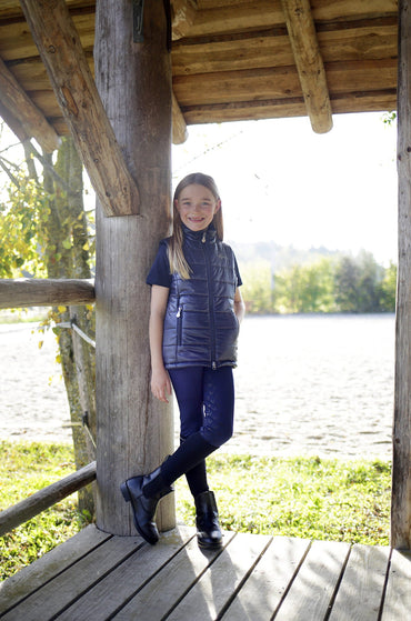 Legginsy jeździeckie Equona dziecięce granatowy Covalliero - Cavalo