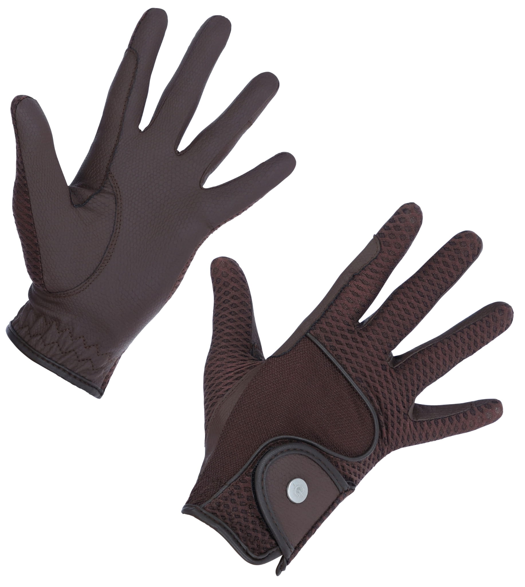 Rękawiczki jeździeckie letnie Covalliero S/S 2024 Chocolate - Cavalo