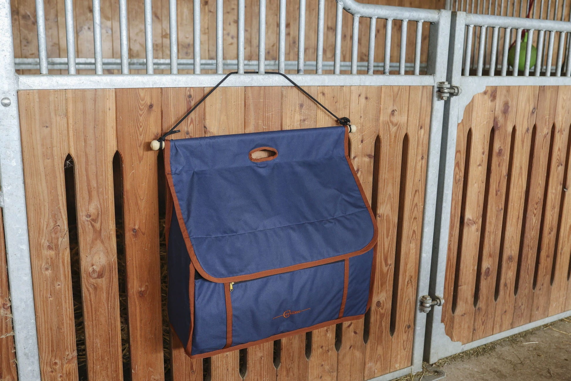 Torba na boks Milano, granatowy/ beżowy, Covalliero - Cavalo