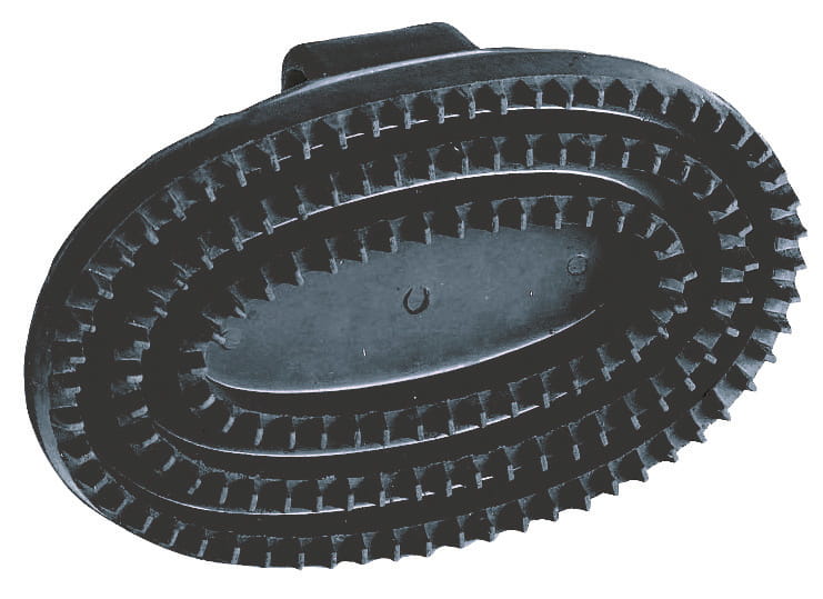 Zgrzebło dla konia, gumowe, czarny, 15 cm, Covalliero - Cavalo