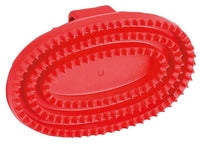 Zgrzebło dla konia, gumowe, czerwony, 13,5 cm, Covalliero - Cavalo