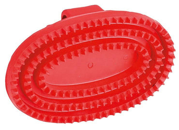 Zgrzebło dla konia, gumowe, czerwony, 13,5 cm, Covalliero - Cavalo