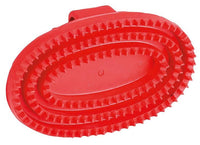Zgrzebło dla konia, gumowe, czerwony, 15 cm, Covalliero - Cavalo