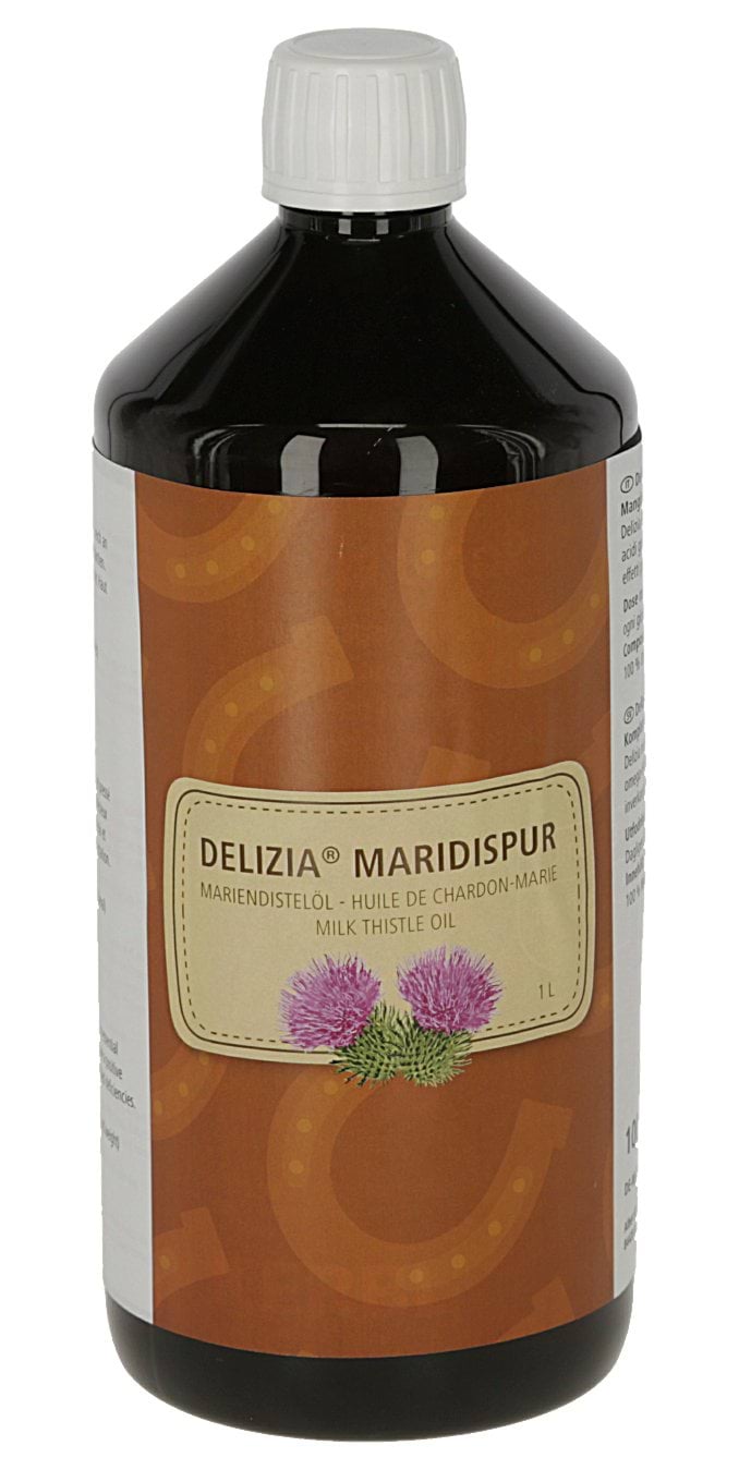 Olej z ostropestu plamistego dla konia Delizia, 1000 ml, Kerbl - Cavalo