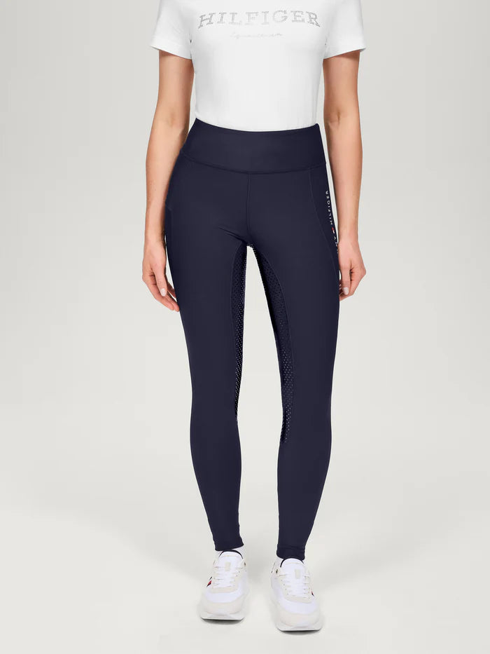 Legginsy młodzieżowe Tommy Hilfiger Devon Full Grip Desert Sky