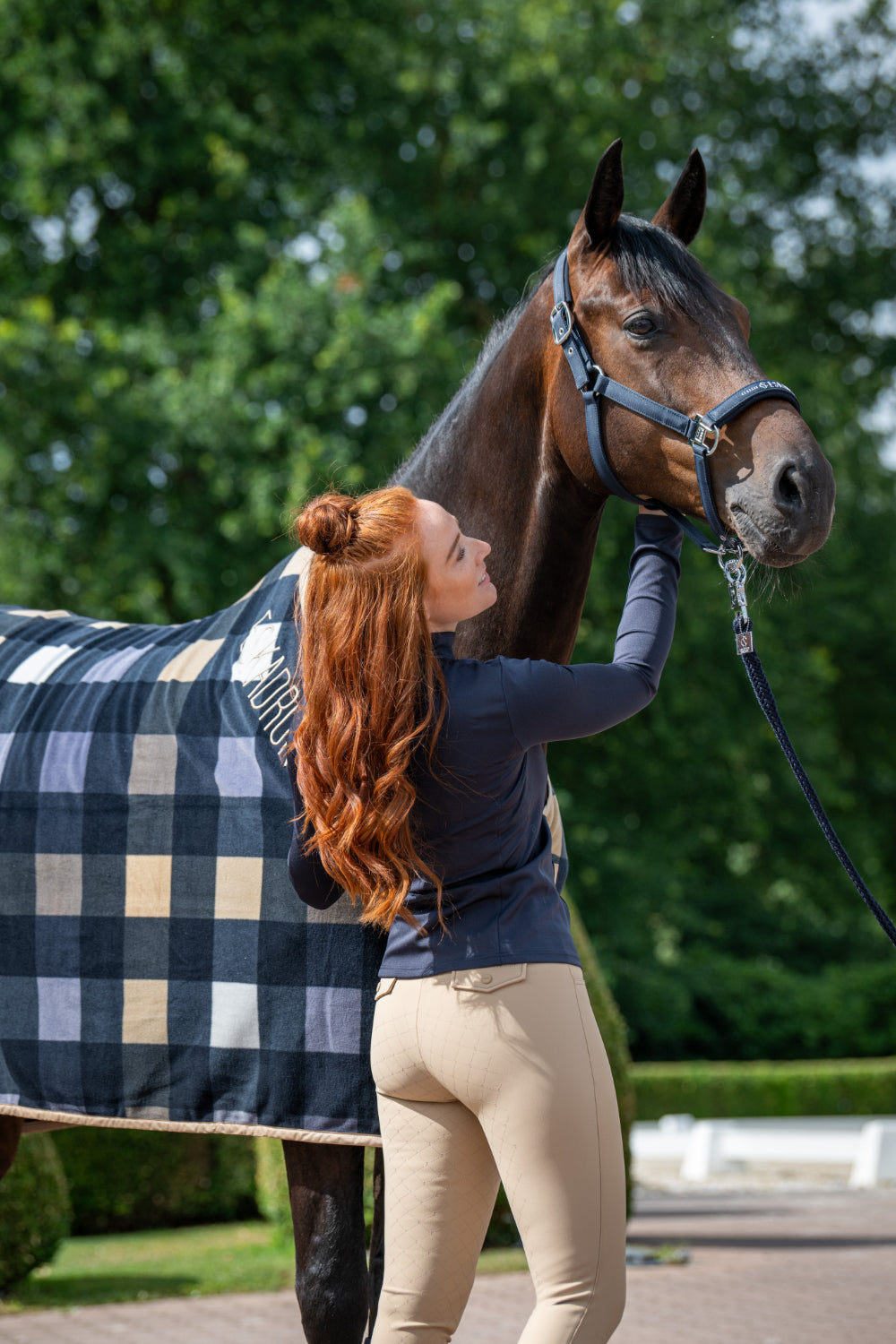 Eskadron Derka Polarowa Fleece Check Classic Sports SS 2026 Navy-sierra-orchid