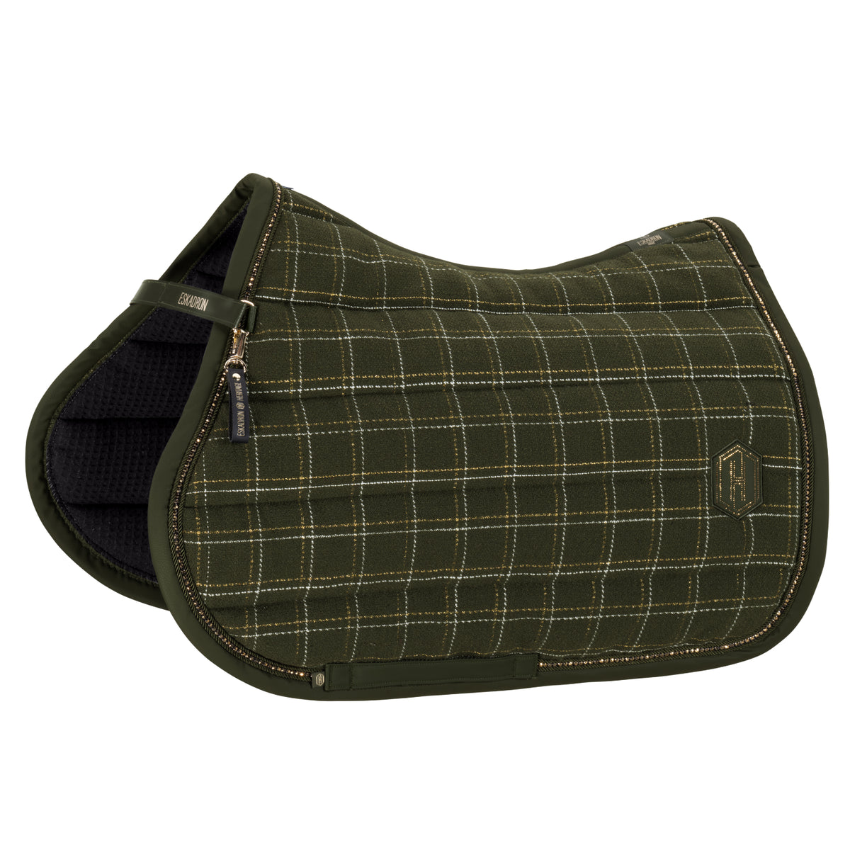 Czaprak Eskadron Heritage 26/27 BOUCLÉ CRYSTAL w kolorze Deep Moss – dodatkowe ujęcie