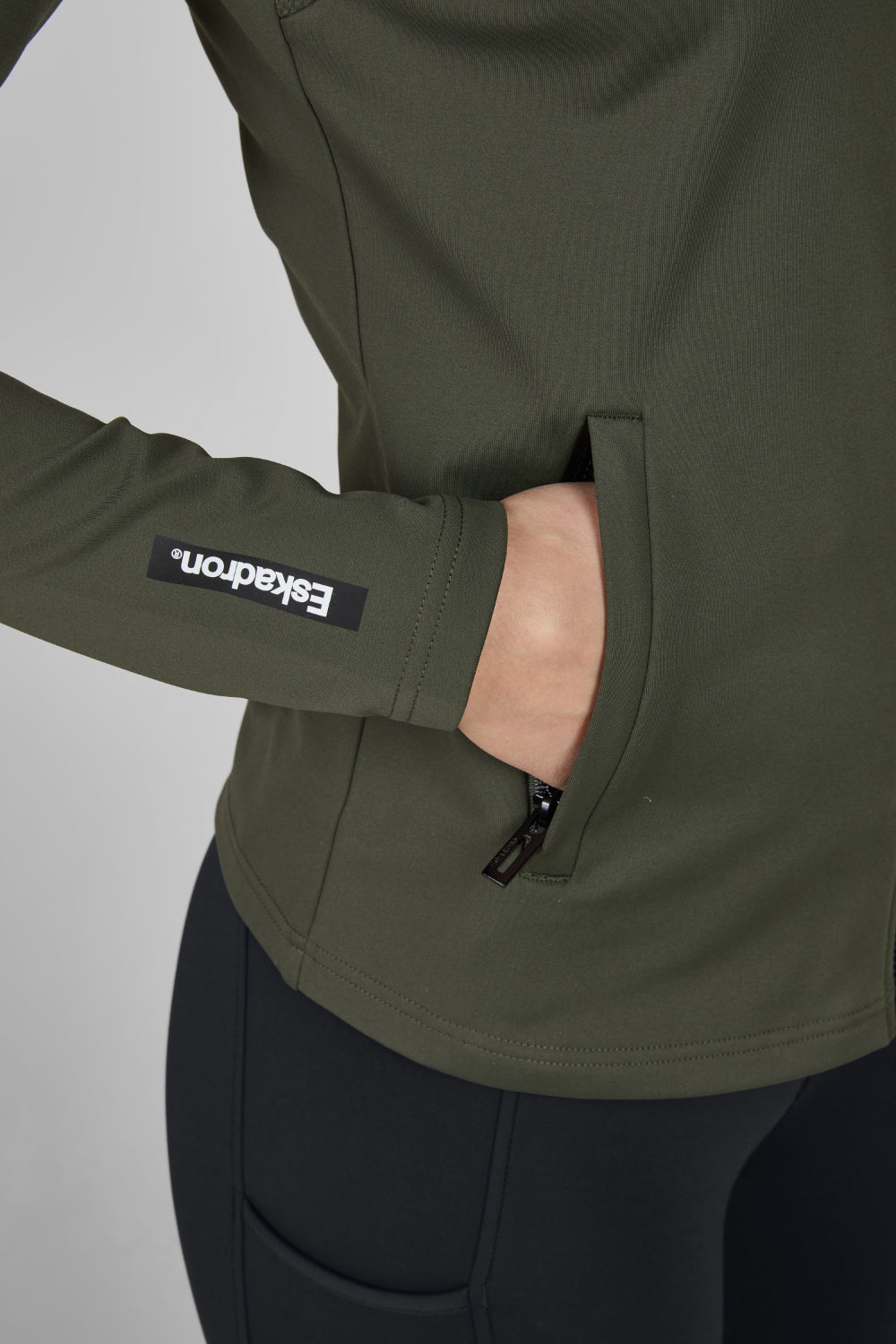 Eskadron DYNAMIC 25 A/W bluza Zip-Shirt Tech-Jersey Deep Green