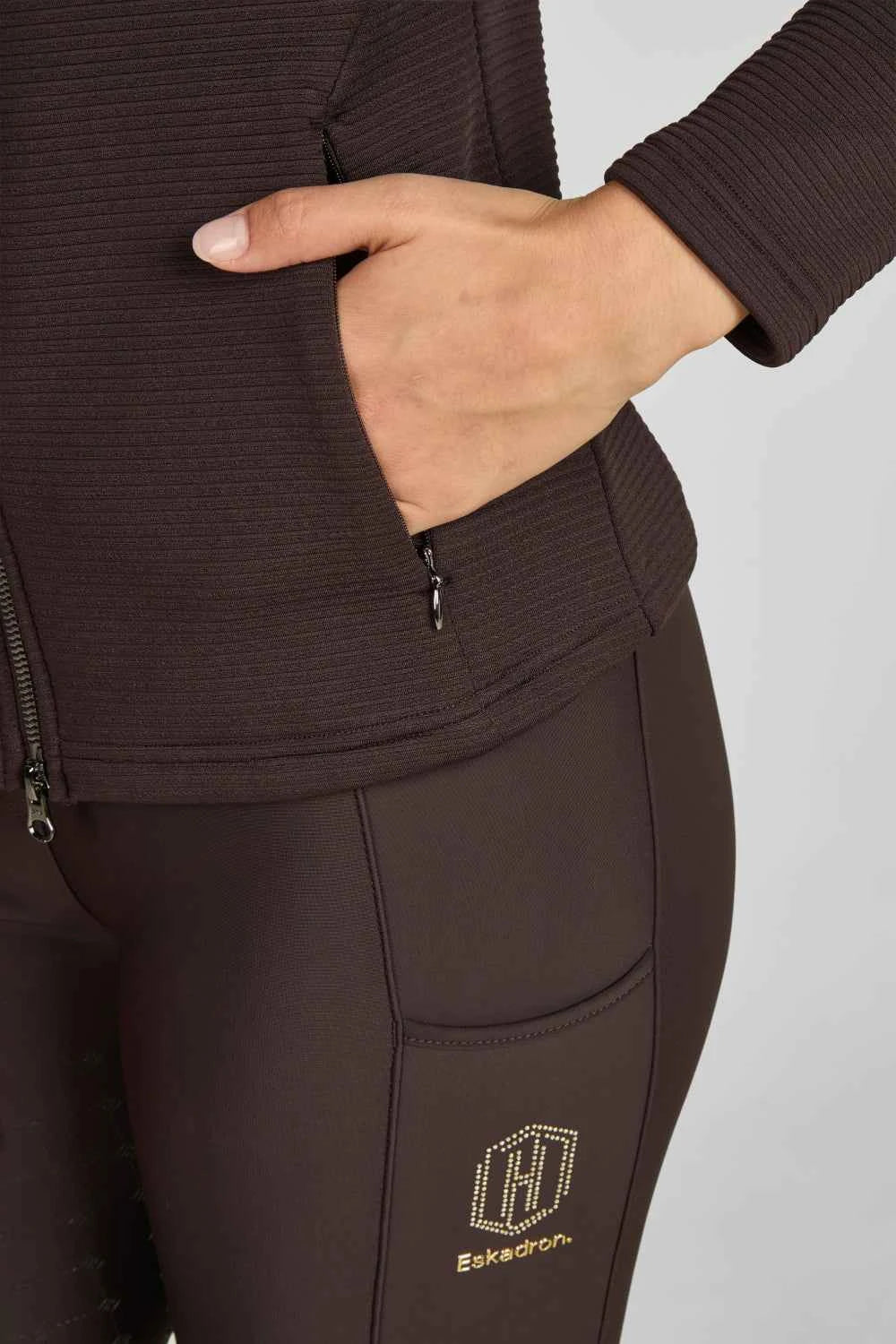 Eskadron Heritage 25/26 Bluza Zip-Shirt Black Truffle