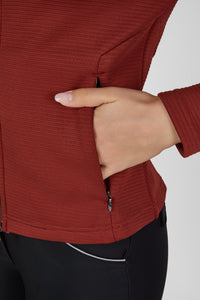 Bluza Eskadron Heritage 26/27 ZIP-SHIRT w kolorze Merlot – na modelce, dodatkowe ujęcie