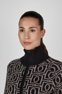 Kardigan Eskadron Heritage 26/27 KNIT-ZIP w kolorze Black – na modelce, dodatkowe ujęcie