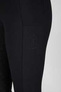 Legginsy jeździeckie Eskadron Heritage 26/27 PRO FULL GRIP w kolorze Black – na modelce, dodatkowe ujęcie