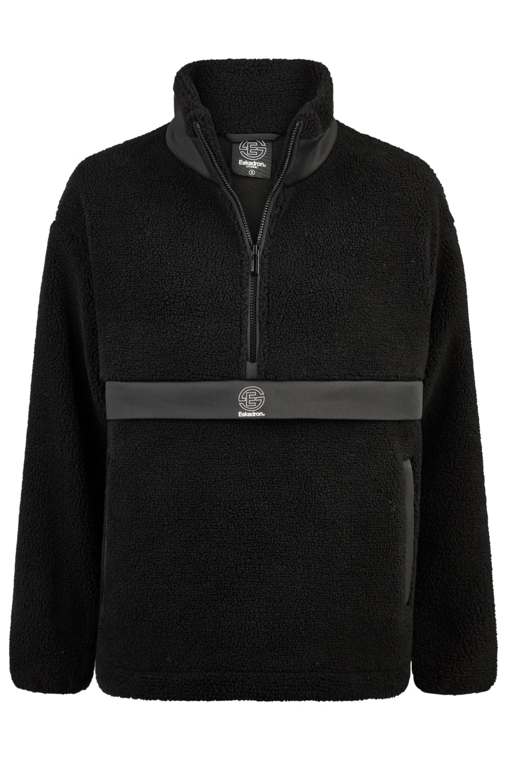 Eskadron DYNAMIC 25 A/W Half-Zip Teddy Sweater Black - Cavalo