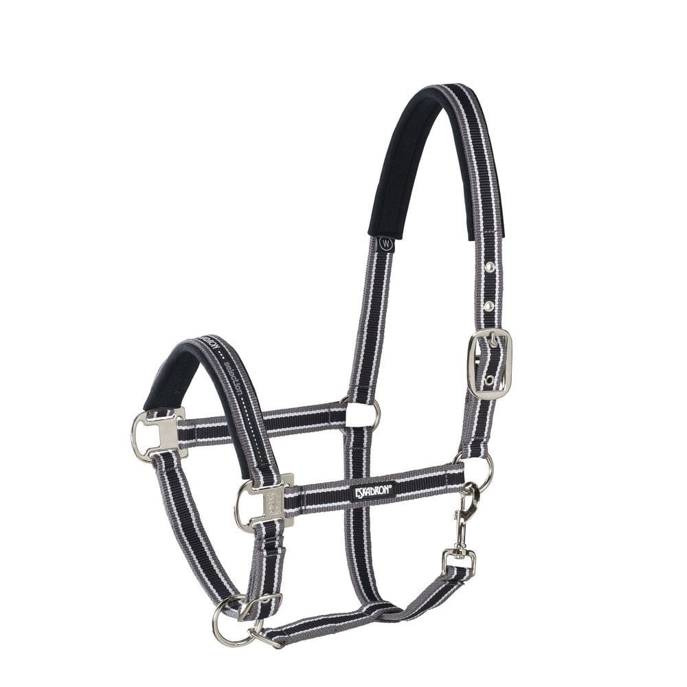 Eskadron kantar Double Pin Buckle Basic anthra-white-black - Cavalo