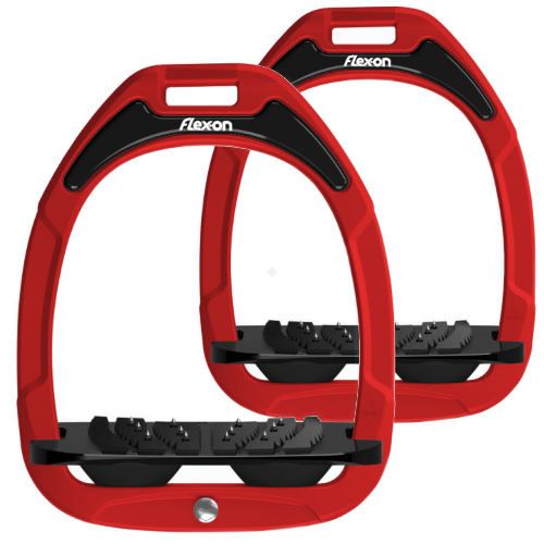 Strzemiona Flex-On Green Composite Red/Black/Black Skośne, kolce - Cavalo