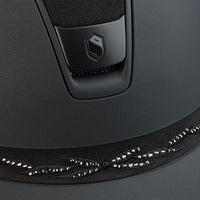 SAMSHIELD Kask Miss Shield 2.0 Shadowmatt Alcantara/Flower Swarovski Black
