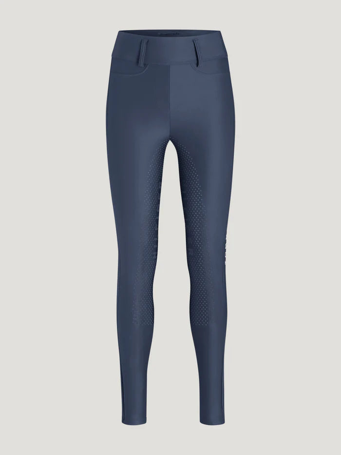 Legginsy całoroczne Tommy Hilfiger Equestrian Highland pełny lej faded indigo