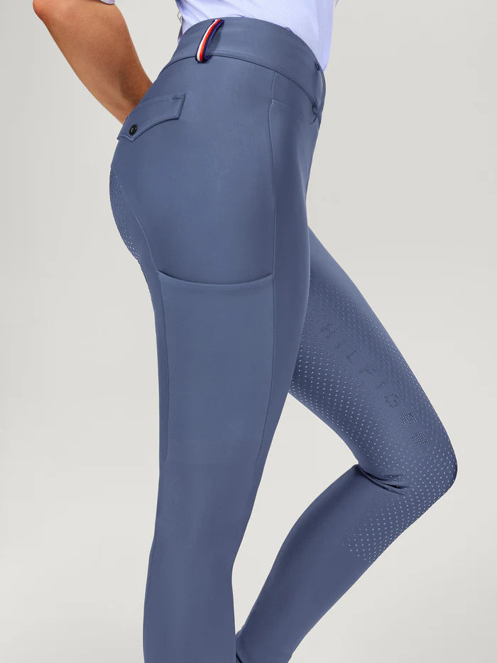 Legginsy całoroczne Tommy Hilfiger Equestrian Highland pełny lej faded indigo