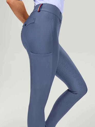 Legginsy całoroczne Tommy Hilfiger Equestrian Highland pełny lej faded indigo
