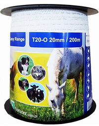 Taśma Easy Range  20mm 200m biała - Cavalo