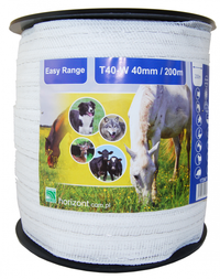 Taśma Easy Range  40mm 200m biała - Cavalo