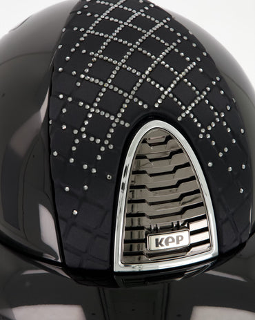 Kask KEP Italia CROMO 2.0 Textile Metal Milano Satin Street Black / Crystal - Cavalo
