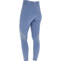 Legginsy jeździeckie z siateczką S/S 2026, dziecięce, smoked blue, Covalliero