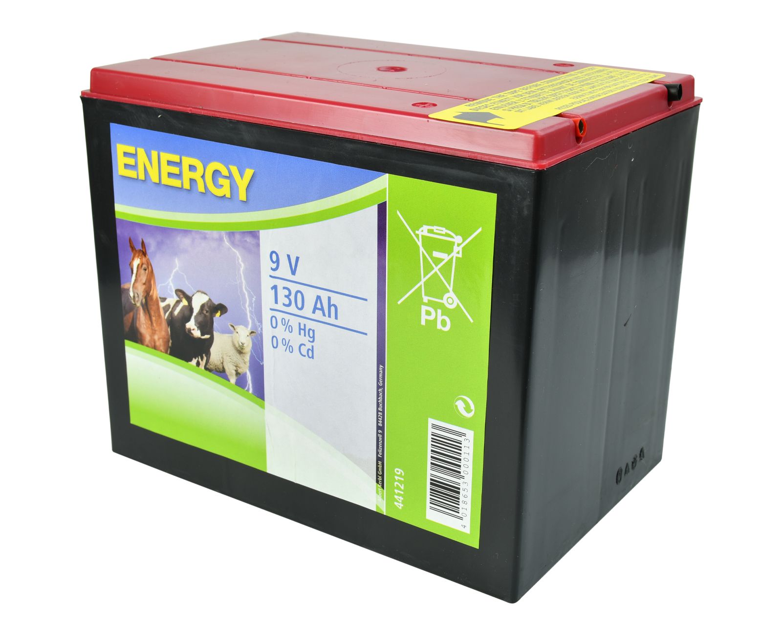 Bateria chlorkowa do elektryzatora, 9 V, 130 Ah, Kerbl - Cavalo