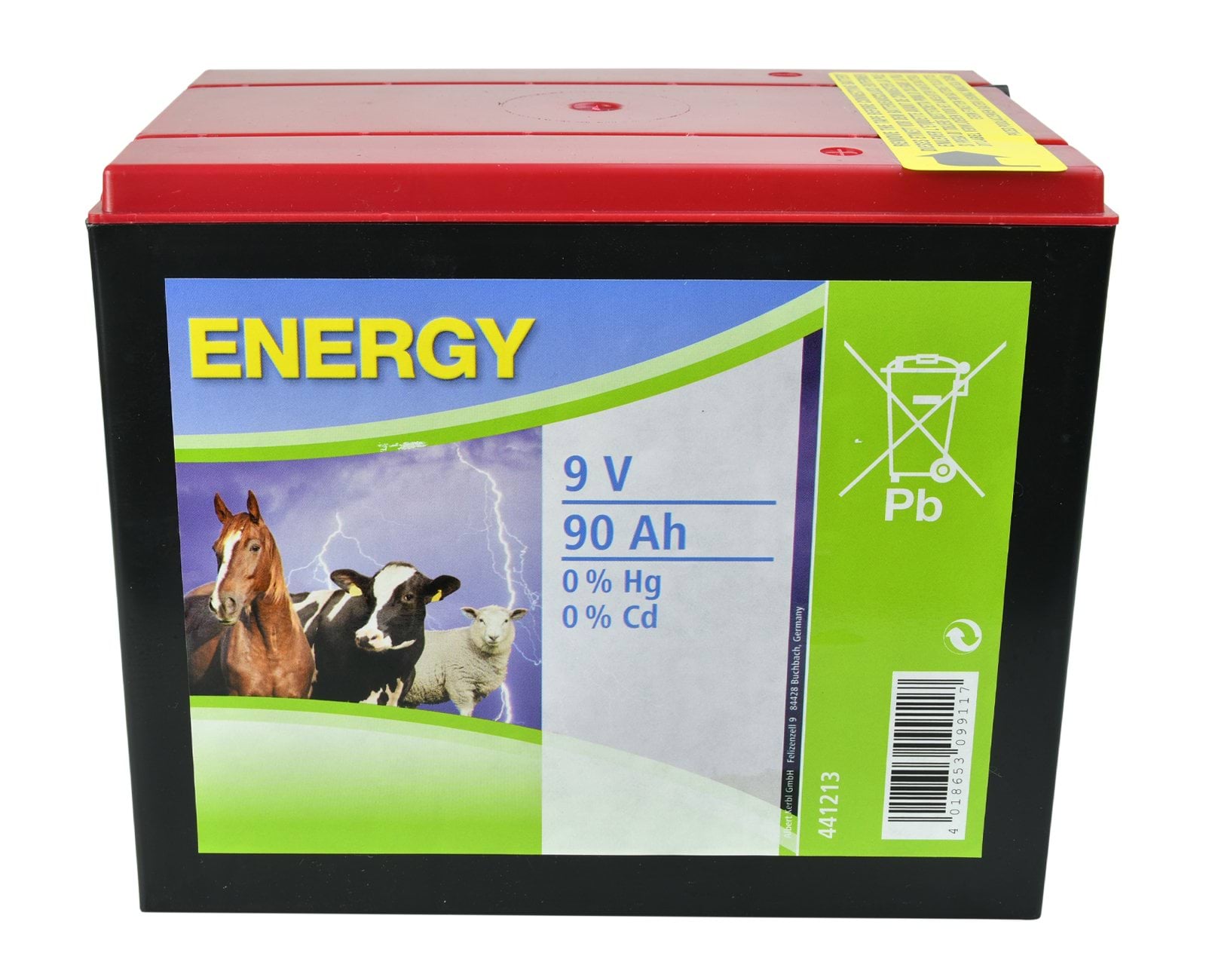 Bateria chlorkowa do elektryzatora 9 V 90 Ah Kerbl - Cavalo