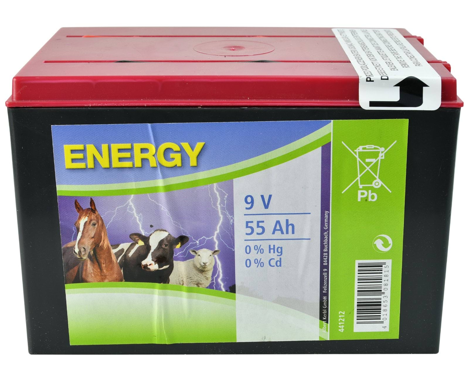 Bateria chlorkowa do elektryzatora 9V 55Ah Kerbl - Cavalo