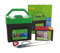 Elektryzator bateryjny TITAN B 250, 0,22 J + Bateria chlorkowa do elektryzatora, 9 V, 55 Ah, Kerbl - Cavalo