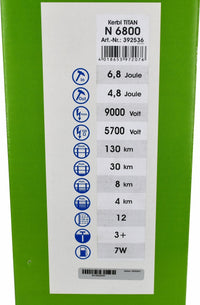 Elektryzator sieciowy TITAN N 6800, na dziki, dla koni, byków, bydła, owiec i kóz, 6,8 J, Kerbl - Cavalo