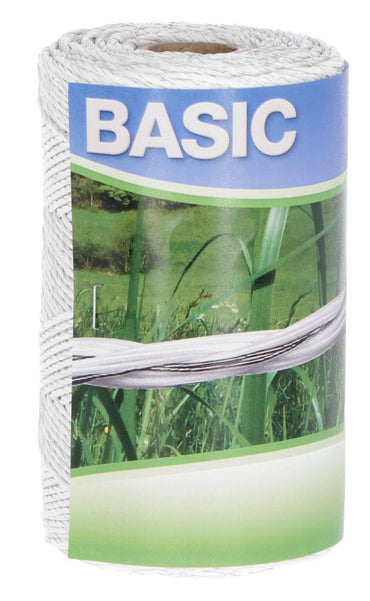 Plecionka ogrodzeniowa BASIC, 250 m, biała, Kerbl - Cavalo