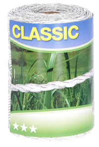Plecionka ogrodzeniowa CLASSIC, 250 m x 2 mm, biała, Kerbl - Cavalo