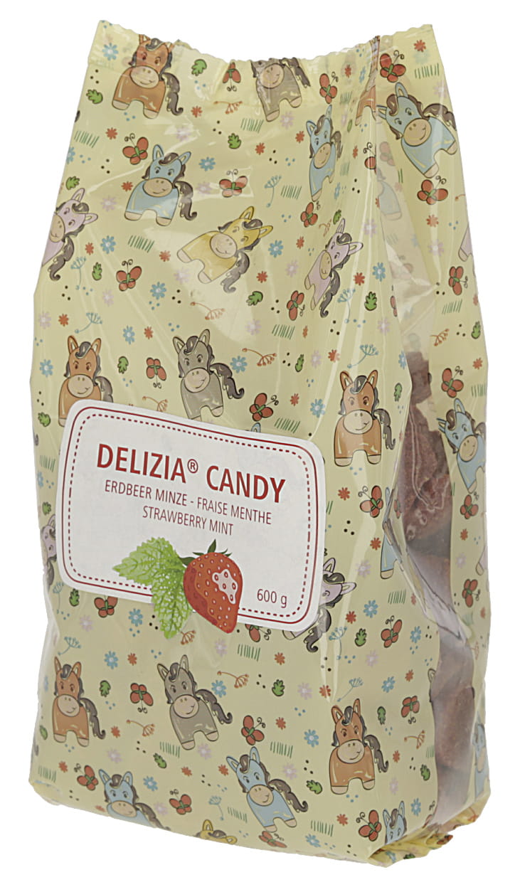 Smakołyki dla konia Delizia Candy, truskawka/mięta, 600 g, Kerbl - Cavalo
