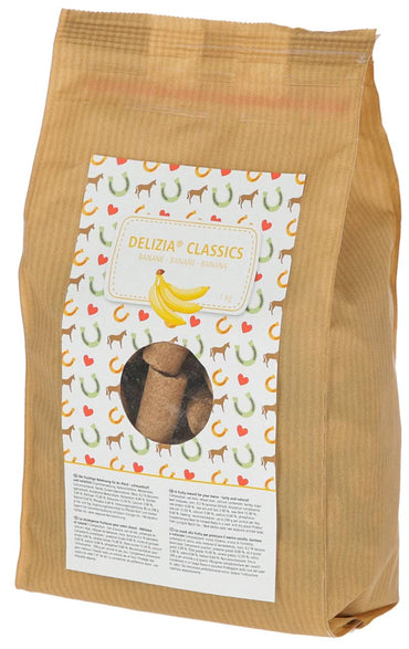 Smakołyki dla konia Delizia Classic, banan, 1 kg, Kerbl - Cavalo
