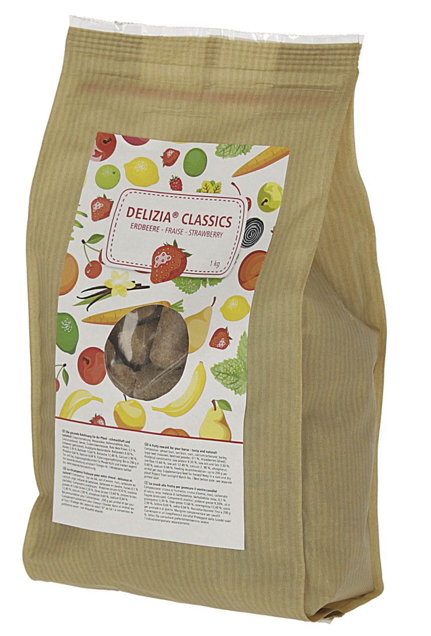 Smakołyki dla konia Delizia Classic, truskawka, 1 kg, Kerbl - Cavalo