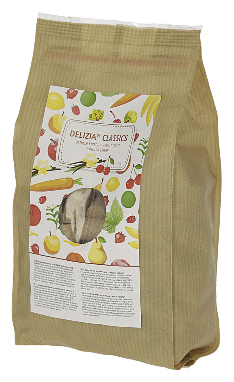 Smakołyki dla konia Delizia Classic, wanilia/ czereśnia, 1 kg, Kerbl - Cavalo