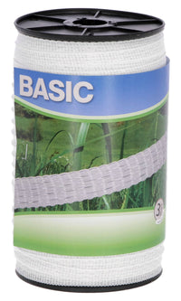 Taśma ogrodzeniowa BASIC 200m x 10mm biała Kerbl - Cavalo
