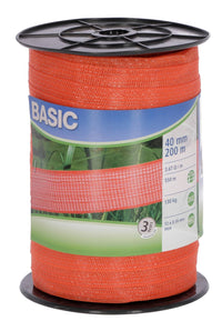 Taśma ogrodzeniowa BASIC, 200m x 40mm, pomarańczowa, Kerbl - Cavalo