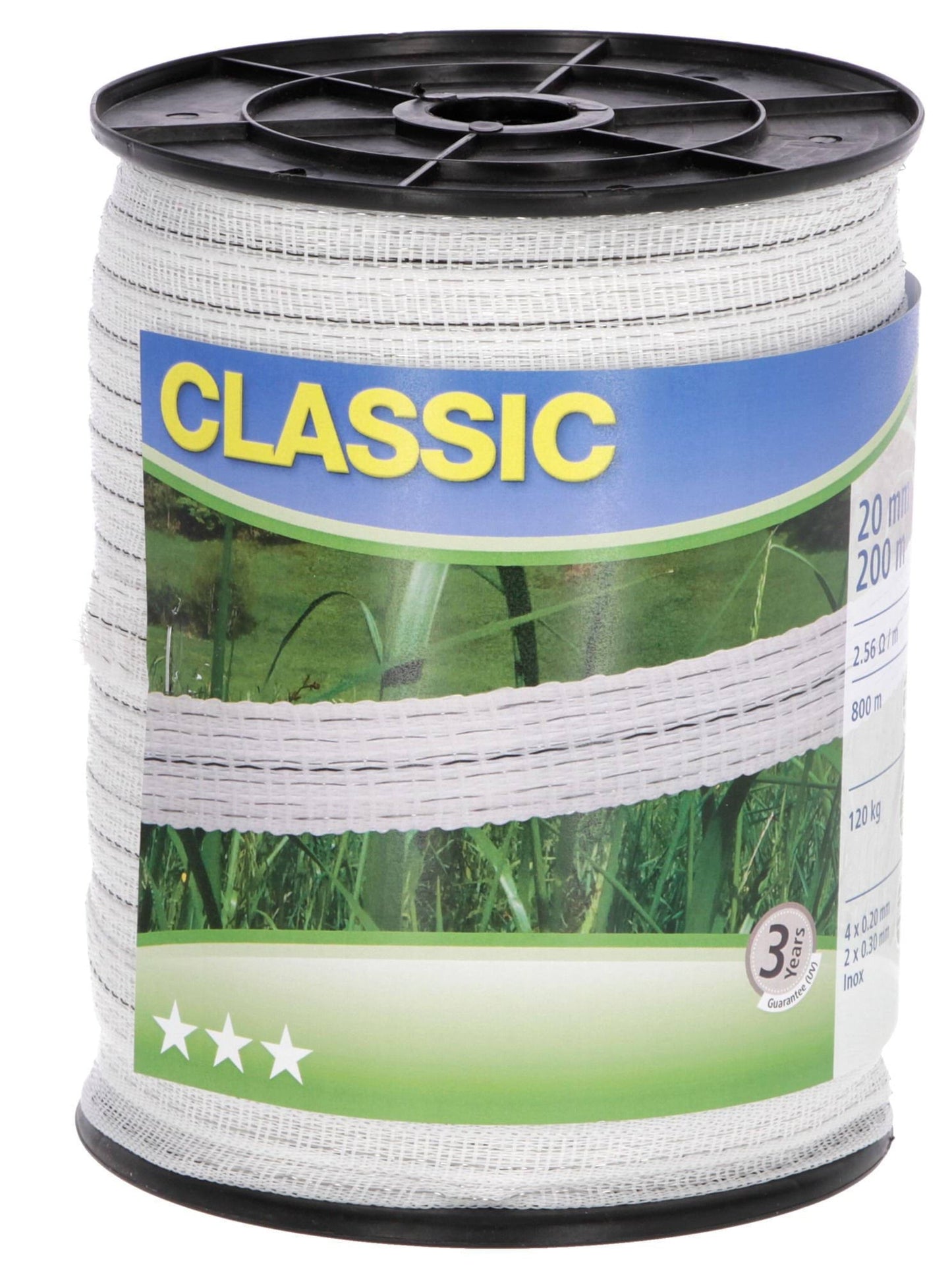 Taśma ogrodzeniowa CLASSIC, 200 m x 20 mm, biała, Kerbl - Cavalo